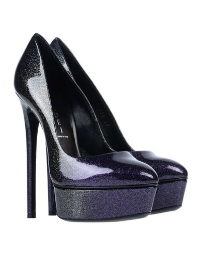 Shop Casadei Pumps In Purple