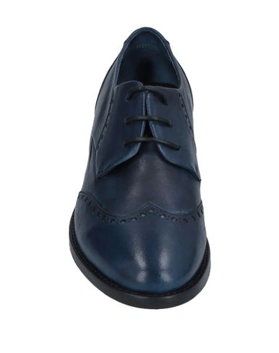 Shop Alexander Hotto Laced Shoes In Dark Blue