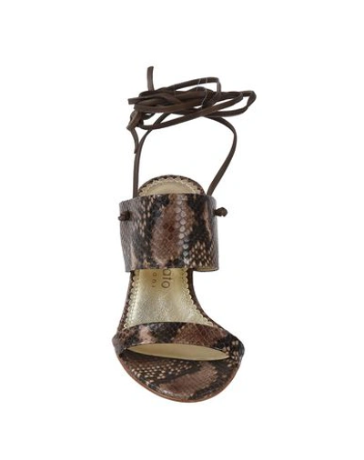 Shop Antonio Barbato Sandals In Khaki