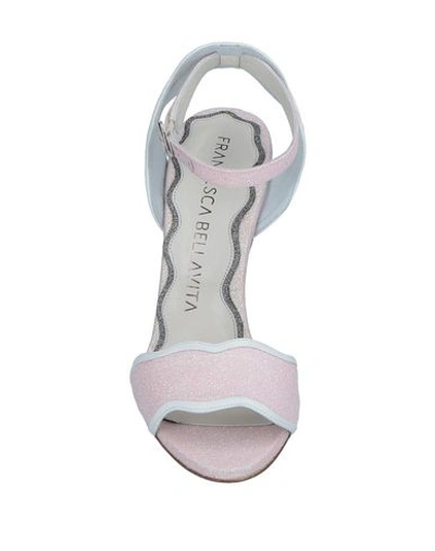 Francesca Bellavita Stardust Glitter Stiletto Sandals In Pink