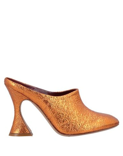 Sies Marjan Woman Mules & Clogs Copper Size 8 Soft Leather In Copper