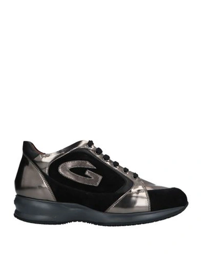 Shop Alberto Guardiani Woman Sneakers Black Size 8 Soft Leather
