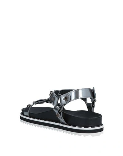 Shop Barracuda Woman Sandals Lead Size 7 Soft Leather In Grey