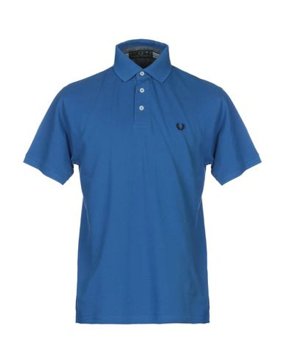 Shop Fred Perry Polo Shirts In Azure