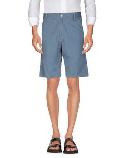 Shop Carhartt Shorts & Bermuda Shorts In Slate Blue