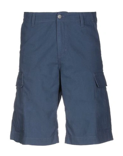Shop Carhartt Man Shorts & Bermuda Shorts Blue Size 26 Cotton