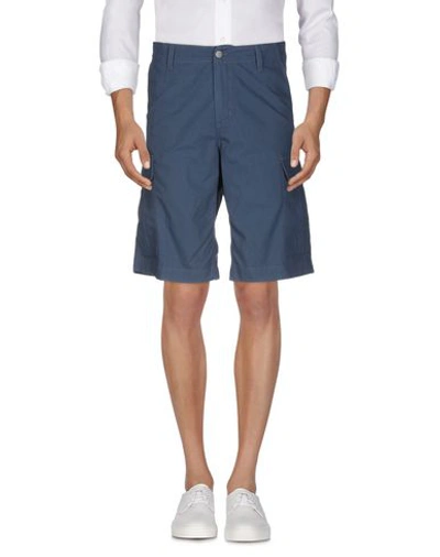 Shop Carhartt Man Shorts & Bermuda Shorts Blue Size 26 Cotton