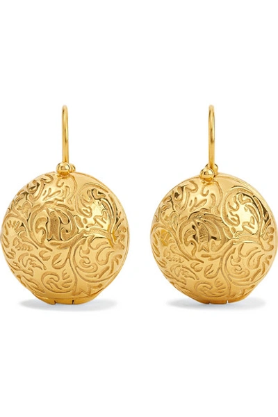 Shop Larkspur & Hawk Olivia Button Small Gold-dipped Quartz Earrings