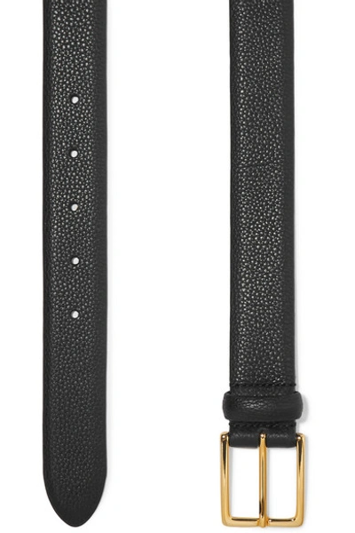 Shop Anderson's Textured-leather Belt In Black