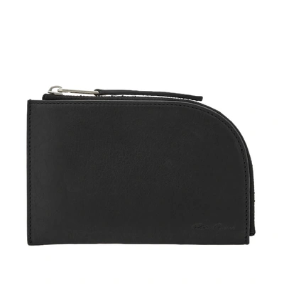 Shop Rick Owens Small Zip Wallet In Black