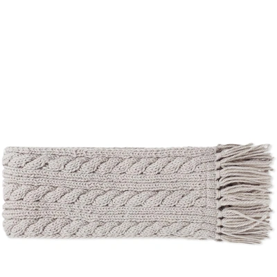 Shop Inverallan Aran Scarf In Grey