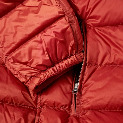 Shop Ten C Hooded Nylon Down Liner In Red