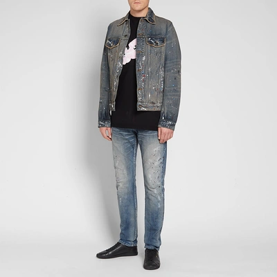 Shop Amiri Artist Denim Trucker Jacket In Blue