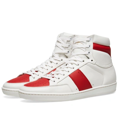 Shop Saint Laurent Sl-10h Court Classic Sneaker In White