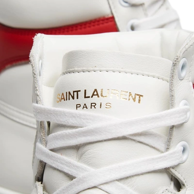 Shop Saint Laurent Sl-10h Court Classic Sneaker In White