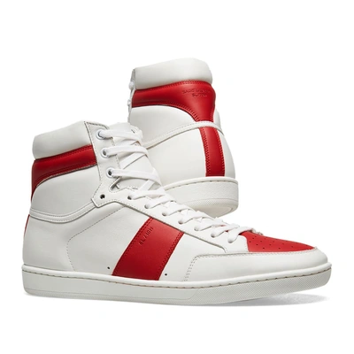 Shop Saint Laurent Sl-10h Court Classic Sneaker In White