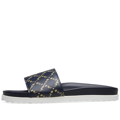 Shop Buscemi Monogram Slide In Blue