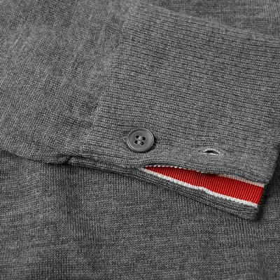 Shop Thom Browne Classic Merino Crew Knit In Grey