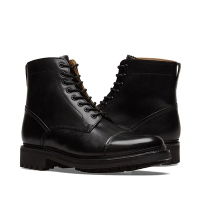 Shop Grenson Joseph Commando Sole Toe Cap Boot In Black