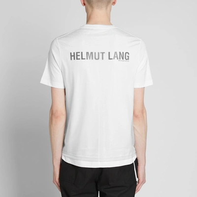 Shop Helmut Lang Overlay Logo Tee In White