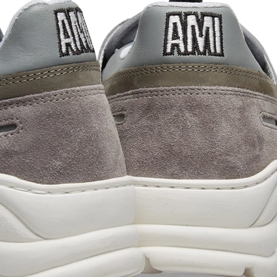 Shop Ami Alexandre Mattiussi Ami Oversized Running Sneaker In Grey