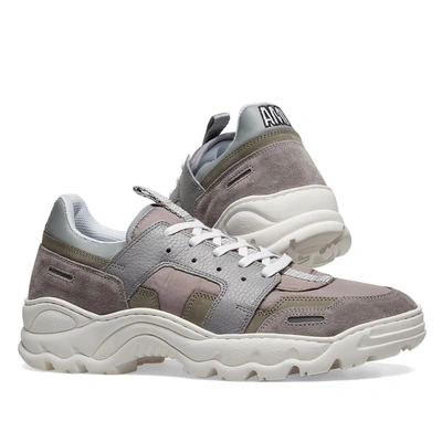 Shop Ami Alexandre Mattiussi Ami Oversized Running Sneaker In Grey