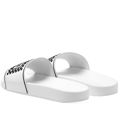 Shop Versace Logo Pool Slide In White