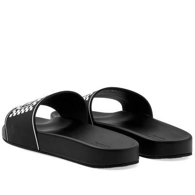 Shop Versace Logo Pool Slide In Black