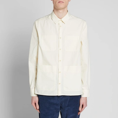Shop Albam Pocket Overshirt In White