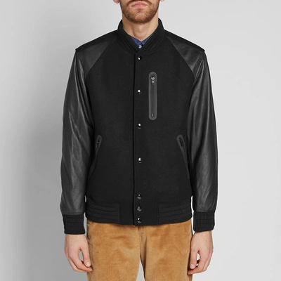 Shop Coach Rexy Varsity Jacket In Black
