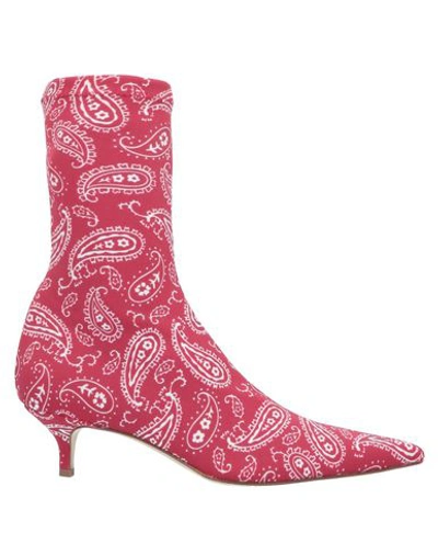 Shop Gia Couture Ankle Boots In Red