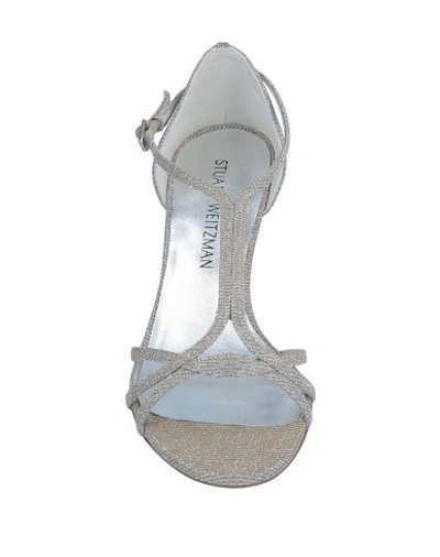 Shop Stuart Weitzman Sandals In Silver