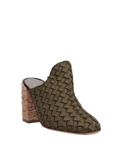 Shop Agl Attilio Giusti Leombruni Mules In Military Green