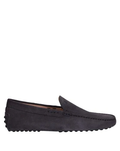 Shop Tod's Loafers In Steel Grey