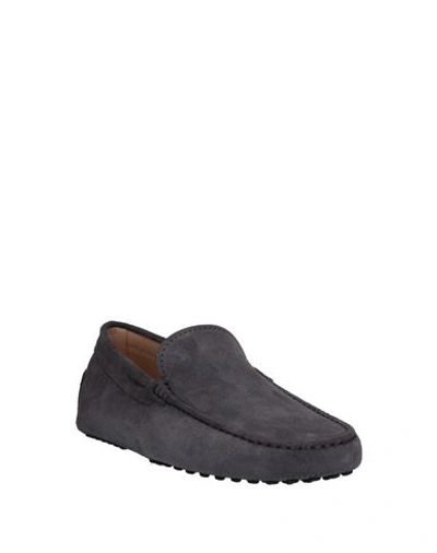 Shop Tod's Loafers In Steel Grey