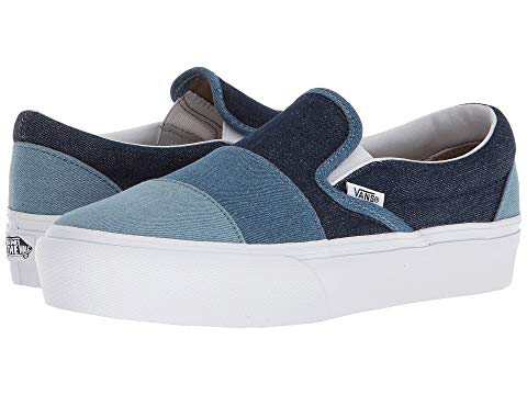 denim vans slip on