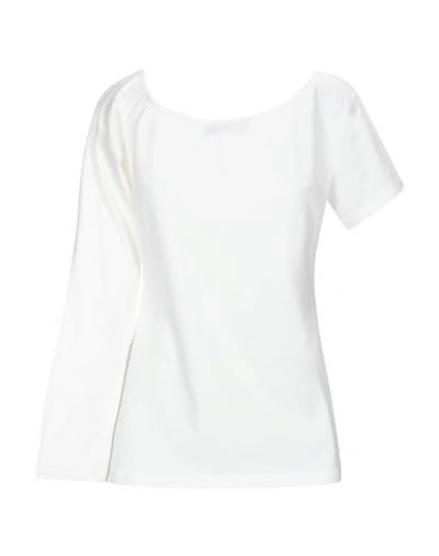 Shop Frankie Morello Woman T-shirt White Size Xs Cotton, Elastane