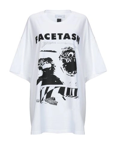 Shop Facetasm T-shirts In White