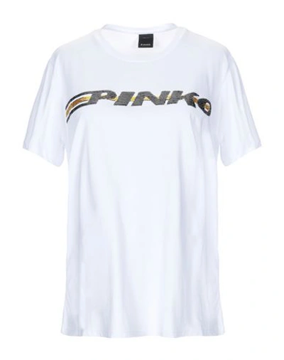 Shop Pinko Woman T-shirt White Size M Cotton, Polyester