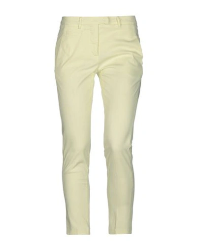 Shop Peuterey Woman Pants Light Yellow Size 6 Cotton, Elastane