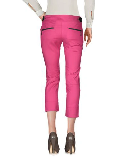 Shop Just Cavalli Cropped Pants & Culottes In Fuchsia