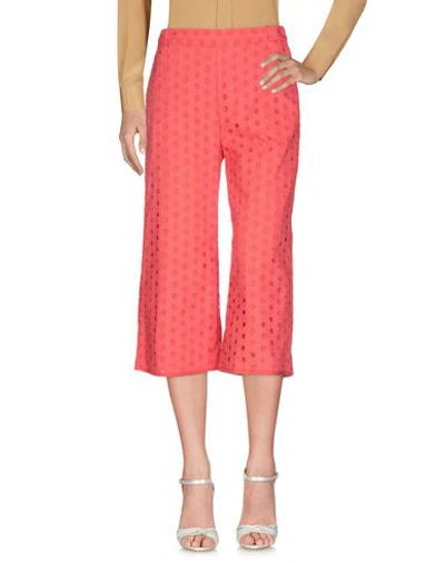 Shop Ottod'ame 3/4-length Shorts In Coral