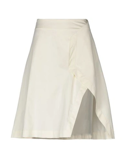 Shop Liviana Conti Knee Length Skirt In Ivory