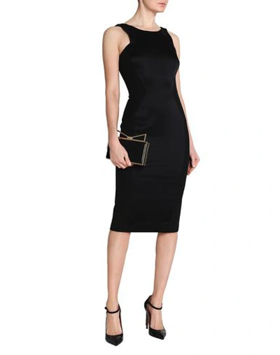 Shop Amanda Wakeley Knee-length Dresses In Black