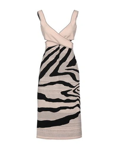 Shop Roberto Cavalli Knee-length Dress In Pale Pink