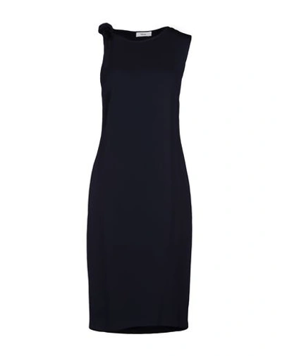 Shop Mauro Grifoni Knee-length Dresses In Dark Blue