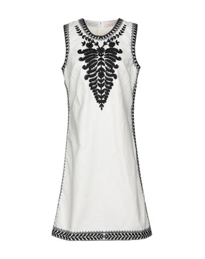 Shop Tory Burch Short Dresses In Ivory