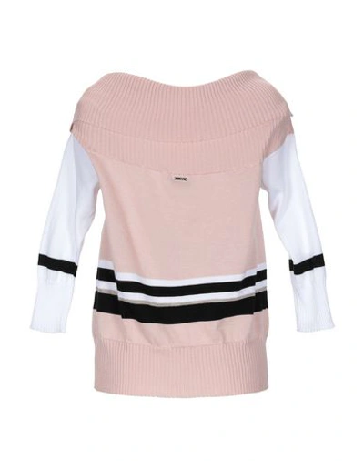 Shop Liu •jo Woman Sweater Light Pink Size M Cotton, Viscose, Polyamide, Polyester