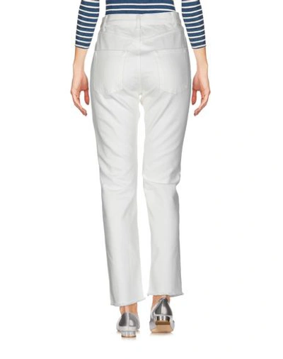 Shop Celine Woman Jeans White Size 4 Cotton