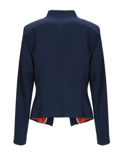 Shop Hanita Woman Suit Jacket Midnight Blue Size 6 Polyester, Elastane